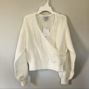 & Other Stories Cream crossed sweater